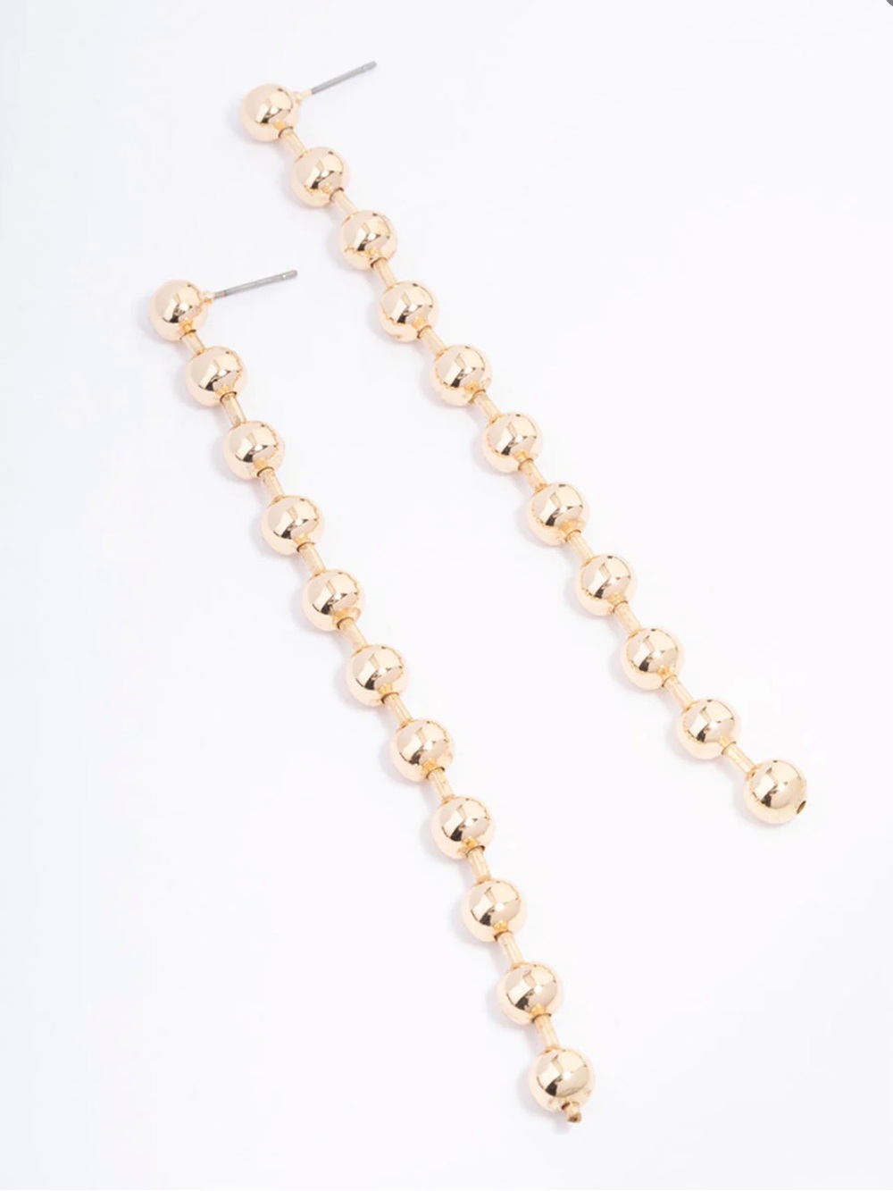 New Lovisa Gold Ball Bead Drop Earrings
